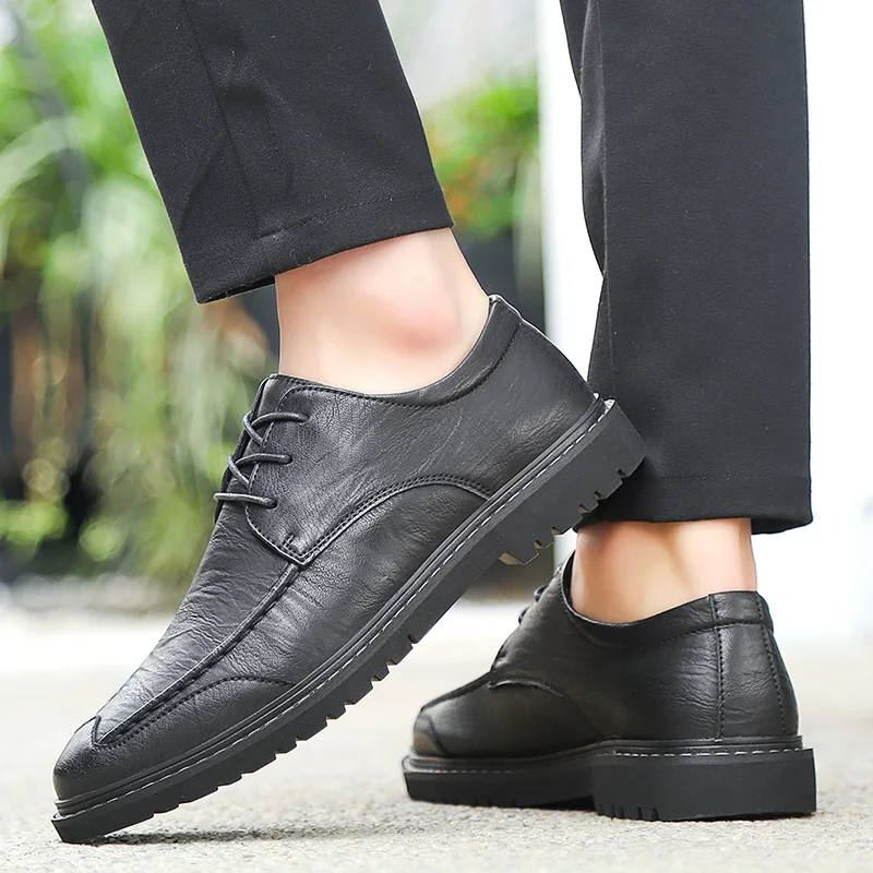 

sneakersman shoes comfortable flat fashion black 2020 zapatos for leather spring casual shoe men sapato hombre causal Sneaker