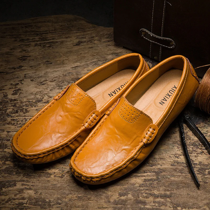 Туфли OZERSK мужские из натуральной кожи роскошные брендовые дышащие мокасины без