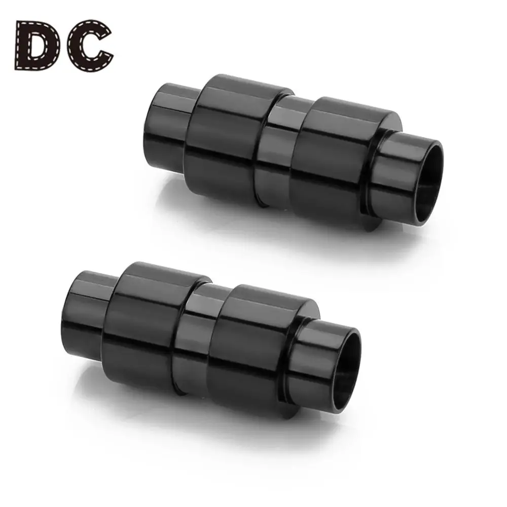 

2pcs/lot Hole 6mm Round Connector Clasp Stainless Steel Strong Magnetic Clasp For DIY Bracelet Jewelry Making Findings
