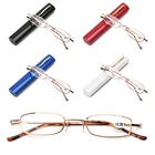 Очки для чтения в металлической оправе, унисекс, Классические портативные пресбиопические очки с пружинной петлей, + 1,00-+ 4,00