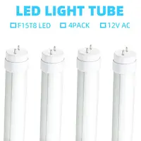 12V DC 45CM LED Tube Light Rotatable End Caps LED Lamp 5500K Daylight Color Frosted Cover US Local Inventory Freezer Warehouse
