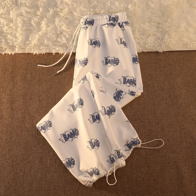 

Official Figure Autumn Casual Pants Tie-Dyed Printed Wide Leg