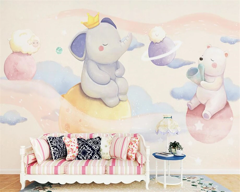 Пользовательские Современные минималистичные новые обои для детской комнаты в