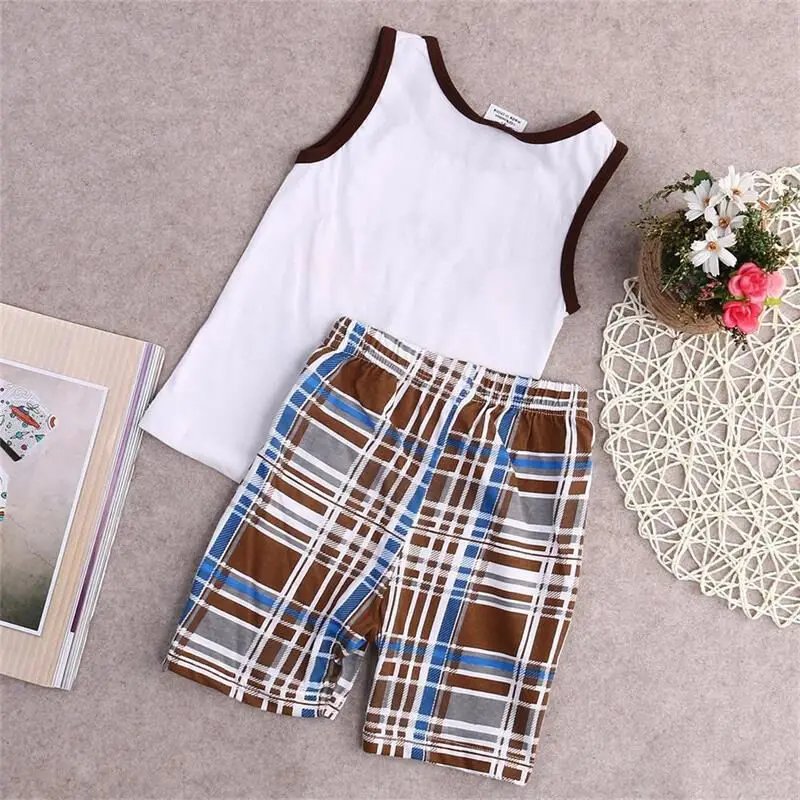 Летняя одежда для маленьких мальчиков футболка без рукавов с рисунком обезьяны