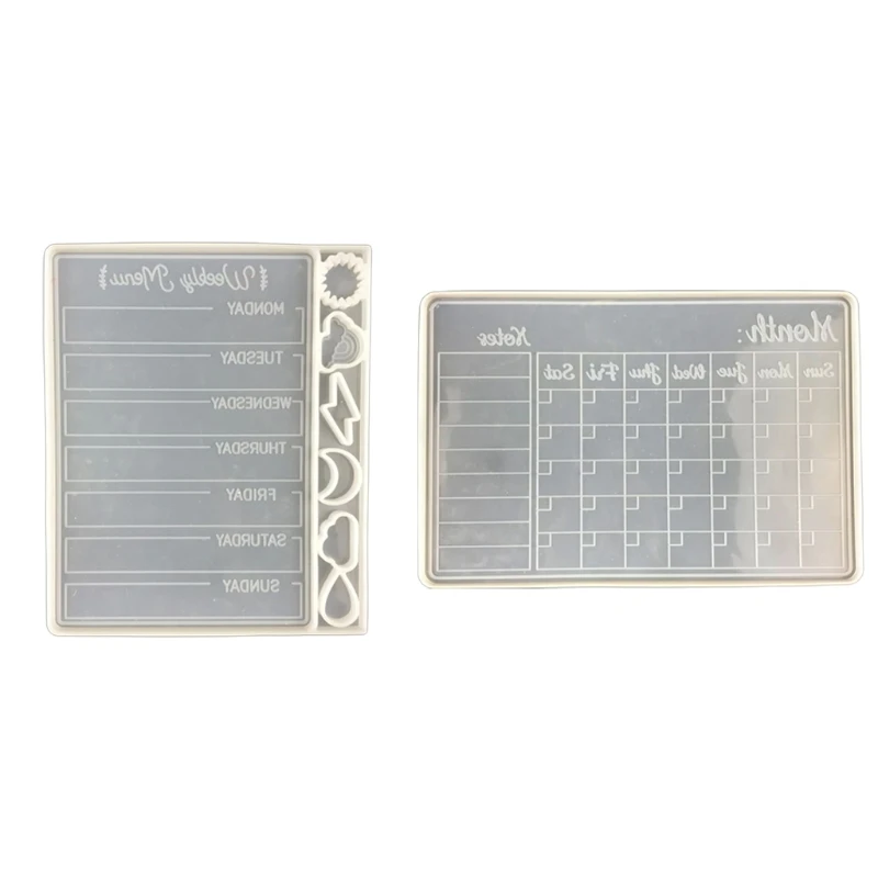 

Calendar DIY Resin Molds Weekly Planner Silicone Molds with Erasable Marker 94PA