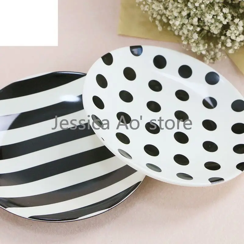 2 шт. 15 см Пластик меламиновые тарелки противоударной защитной плёнки в горох и