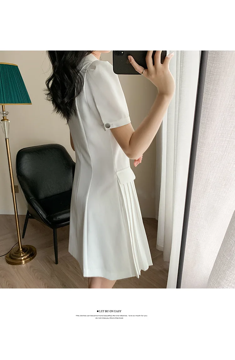 

Fairy dress thin women's short-sleeved suit big size 2021 summer new high-end small explosion skirt