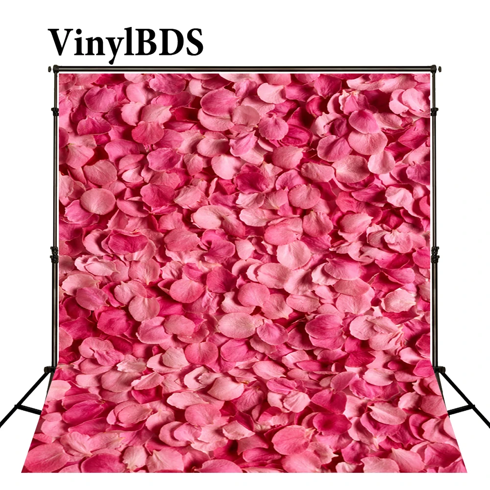 

VinylBDS Flower Backdrop Wood Floor Wall Photography Backdrops Wedding Backdrop Customize Seamless Background Photo