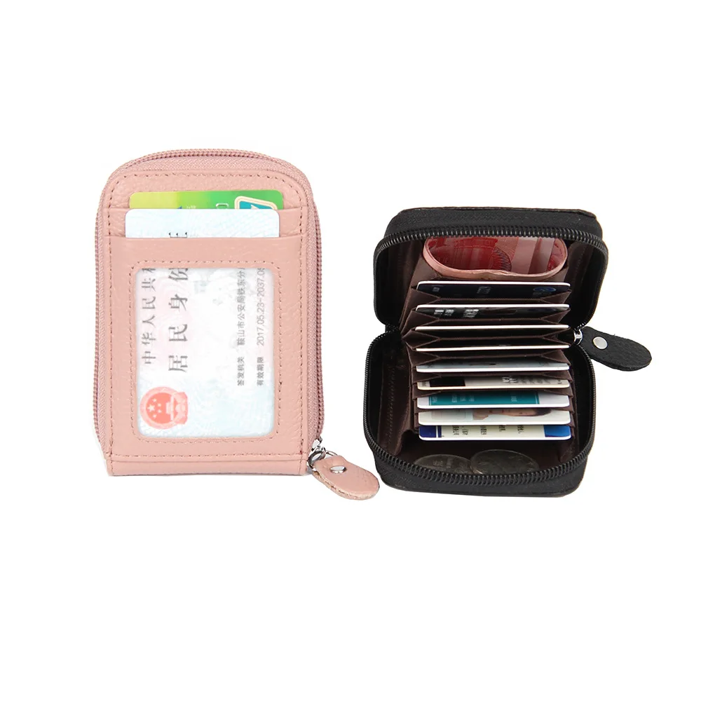 

First Layer Cowhide Anti-Theft Swiping Credit Card Holder Organ Card Holder Card Case Multiple Card Slots Genuine Leather