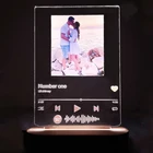 2021 хит продаж, персонализированный Ночной светильник с кодом Spotify для подарка, персонализированные фотографии и любимые песни, Обложка для альбома, акриловый ночсветильник сделай сам