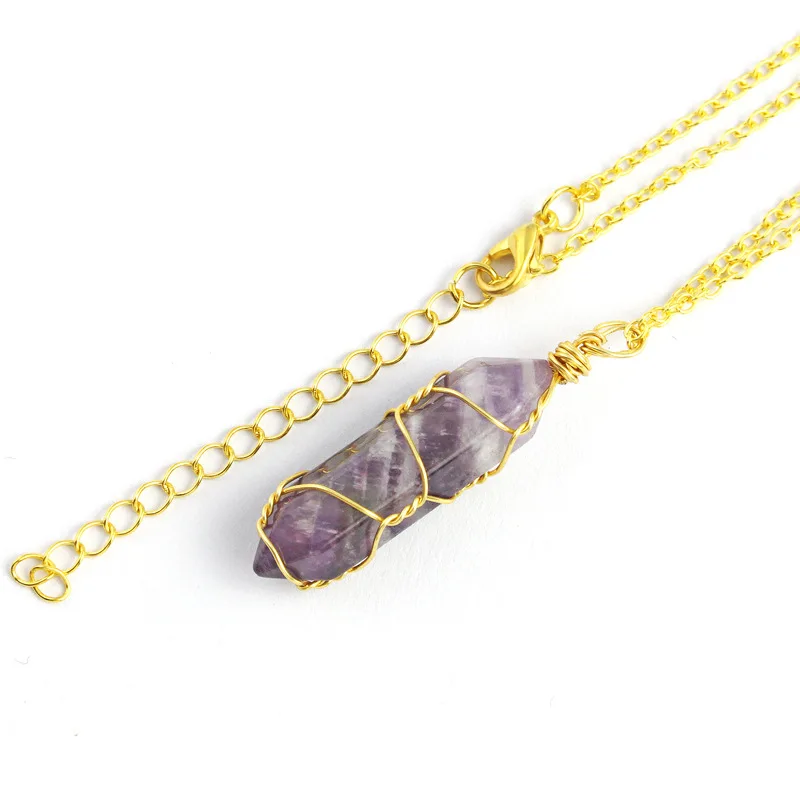 

Mix-Stone Natural Pink Crystal lapis lazuli Black Onyx Hexagon Column Faceted Bead Charm Necklace Pendant Jewelry Accessories