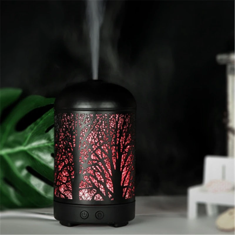 

Colorful Night Light Hollow Carved Humidifier Atomizing Essential Oil Aroma for Home Office Aroma Diffuser -UK Plug