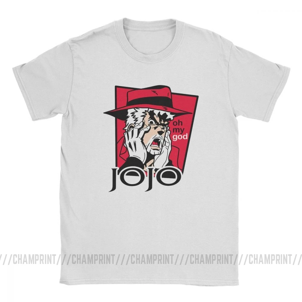 Мужская футболка с коротким рукавом JoJo необычная креативная хлопковая и вырезом