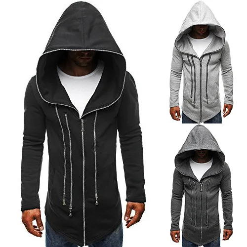 Ouma 2018 Осень Новый стиль Темный плащ Одежда Assassin's Creed с капюшоном мужская