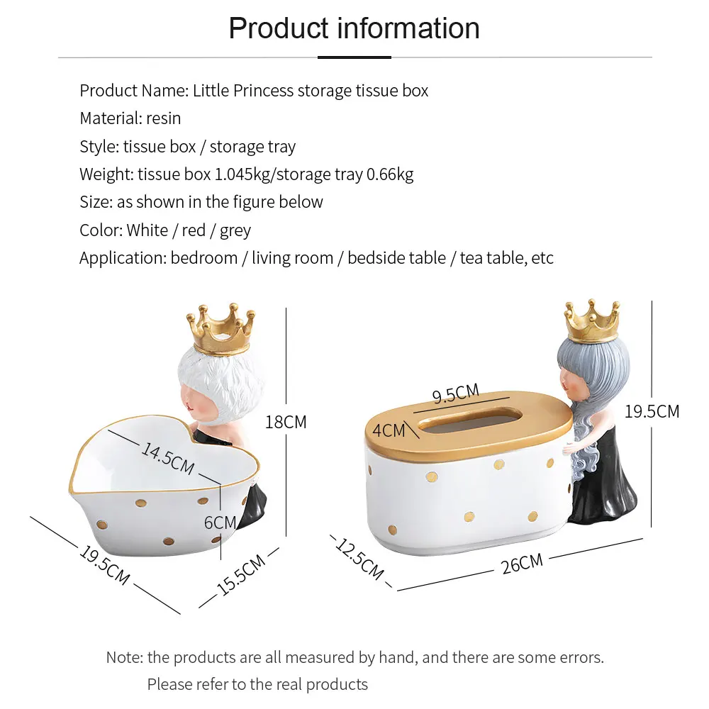 

Cute Girl Tissue Box Storage Jar Resin Model Lid Tissue Box Modern Living Room Bedroom Home Decor Toilet tissue box bathroom