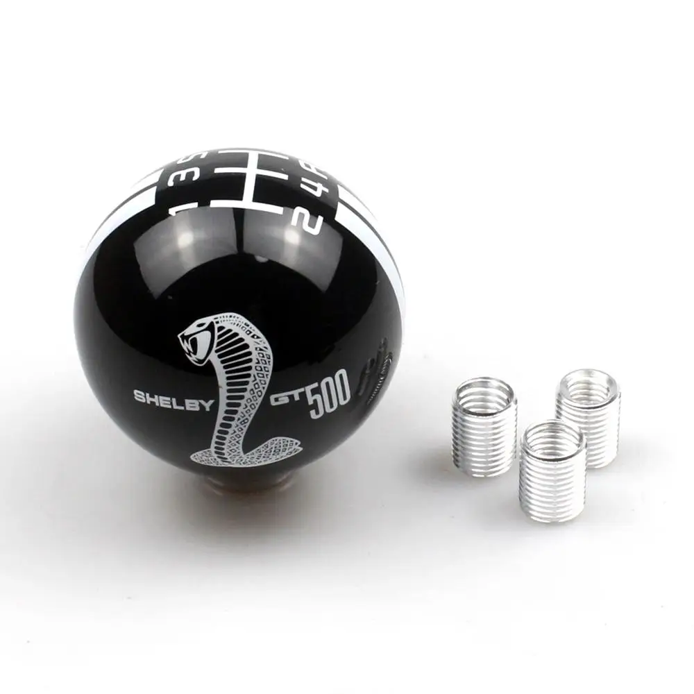 

Black 5 Speed Manual Gear Shift Knob Shifter Lever For Ford Mustang Refit Cobra Shelby GT500