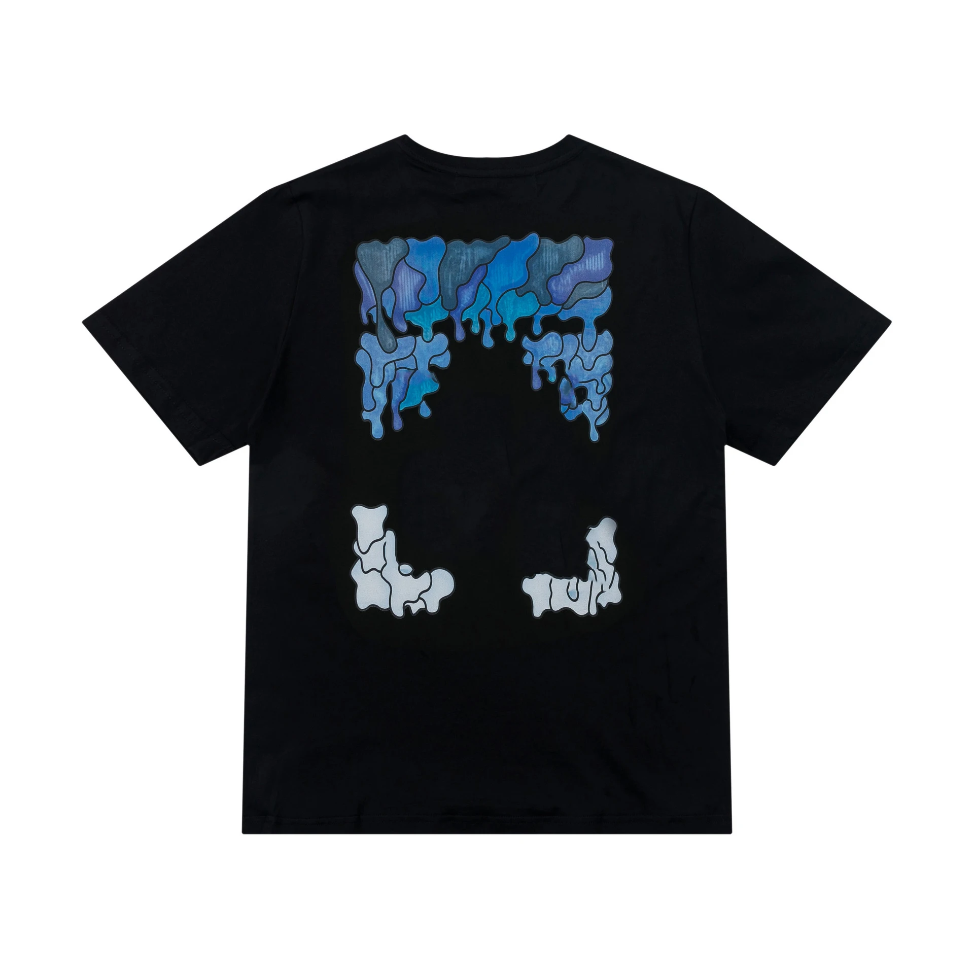 

Off Fashion Cotton Short Sleeve Oil Painting T Shirt Mens Top Tee T-shirt Casual Women Tee Tops X Printing Shirt of Black White
