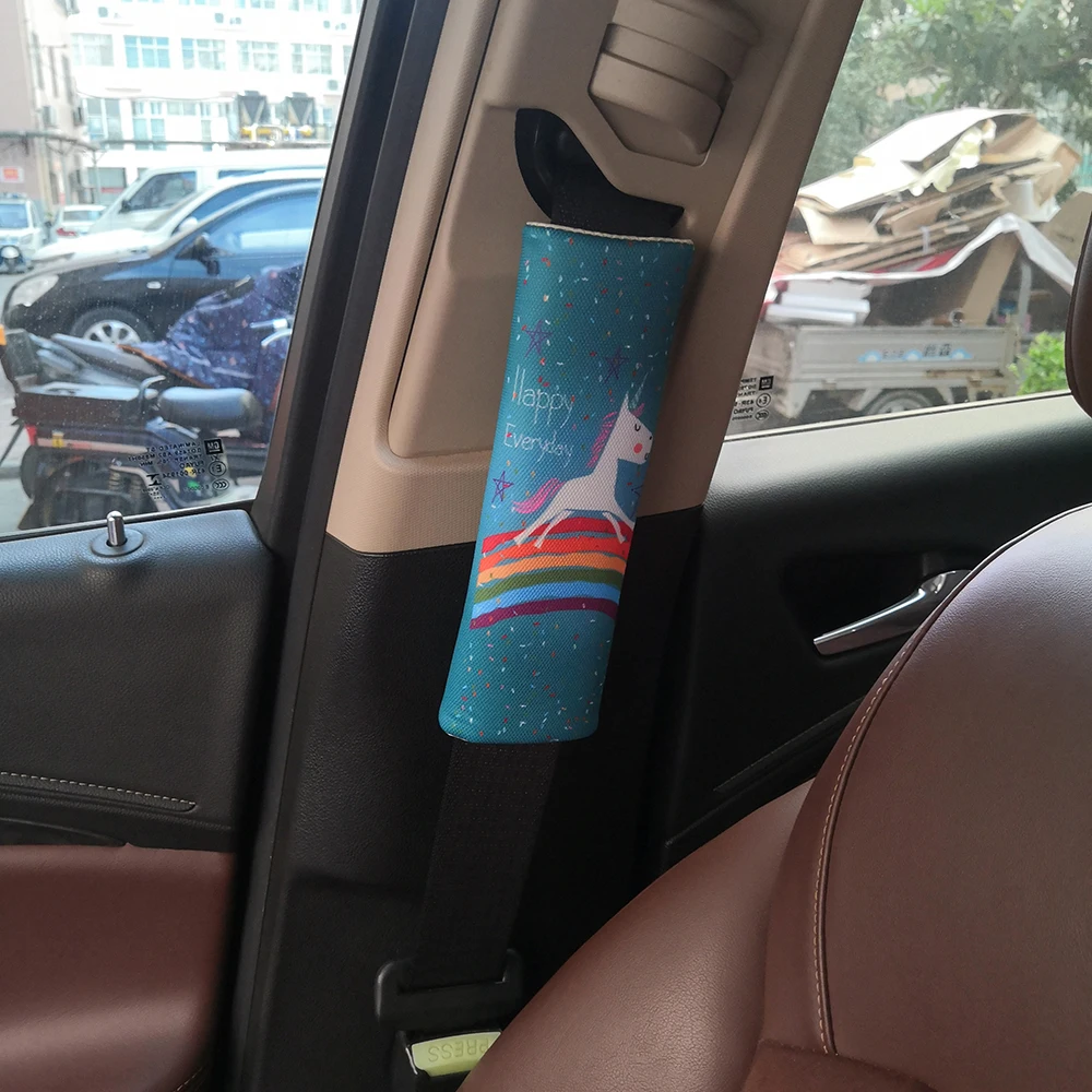 1 Pair/2pieces cute Cartoon Car Sefety Seat Belt cover Cushion Neck Pillow Vehicle Seatbelt Strap Harness Head Pad Cover | Автомобили и