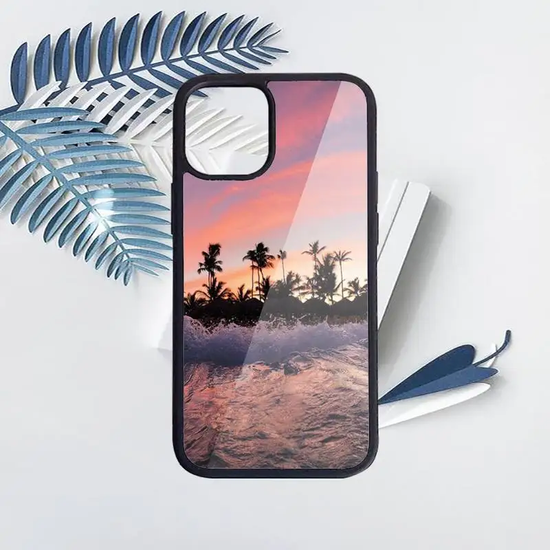 

Beach Ocean sea wave Phone Case for iPhone 11 12 pro XS MAX 8 7 6 6S Plus X 5S SE 2020 XR Hard PC
