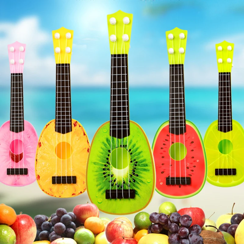 2020 pop verkauf instrumente pädagogisches mini niedlich obst ukulele spielzeug new kid musical kleine gitarre geschenk free global shipping