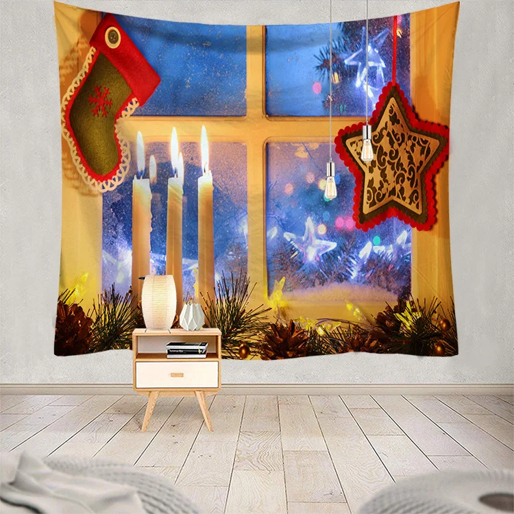 Гобеленовая сетка красная популярная подвесная ткань Рождественское украшение