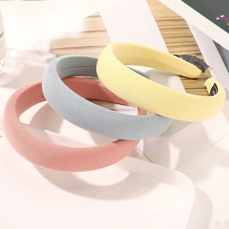 

Обруч для волос Женский, мягкий, однотонный, плотный, головные уборы под макияж