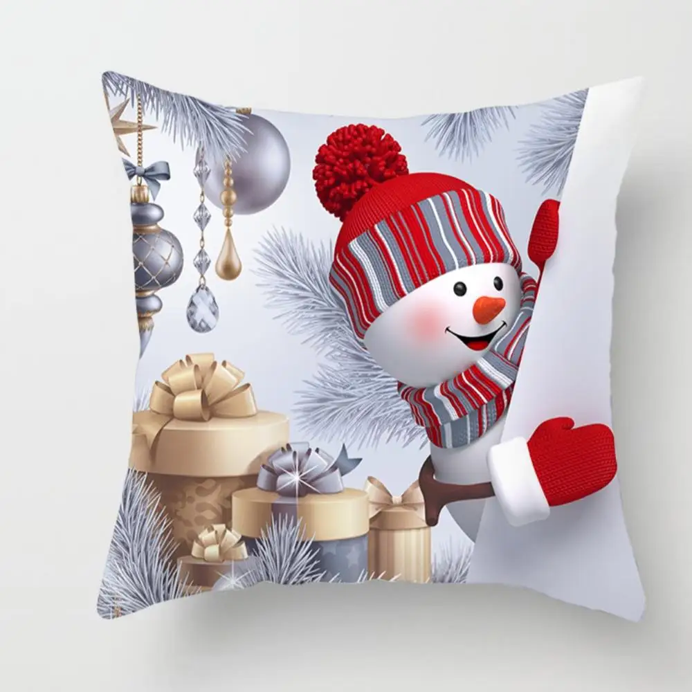 Рождественская подушка крышка тапочек в полоску с рисунком из мультфильма