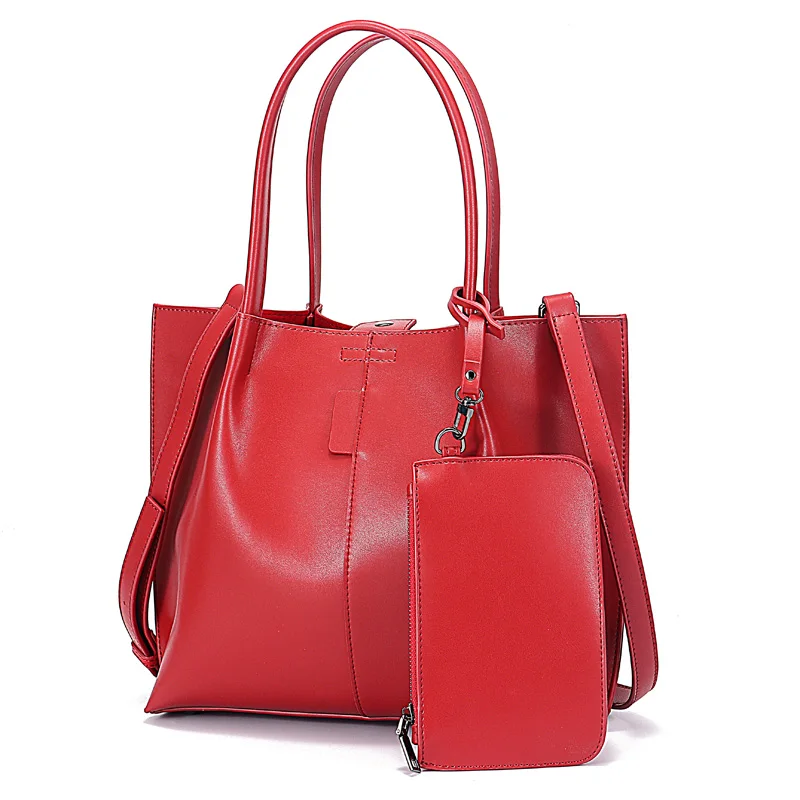 

2021 new leather handbag wallet and large capacity handbag lady bag