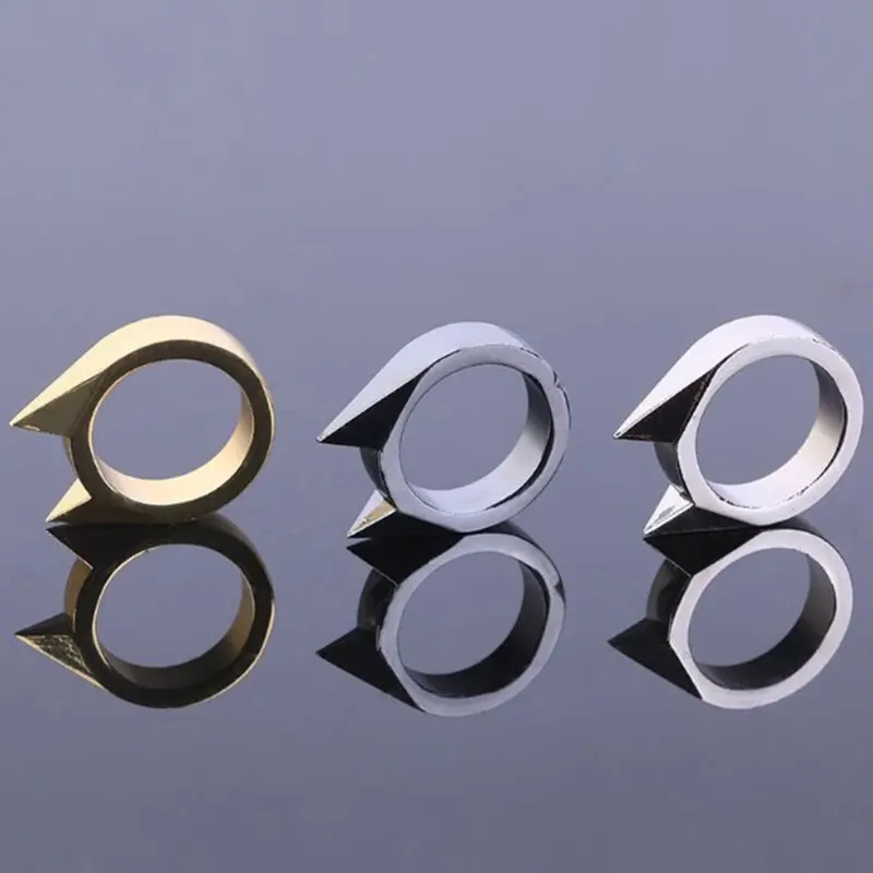 

Multifunctional Ring Fashion Cute Cat Ears Self-Defense Outdoor Products Ring Anti-Wolf Anti-thief Finger Buckle Ring Jewelry