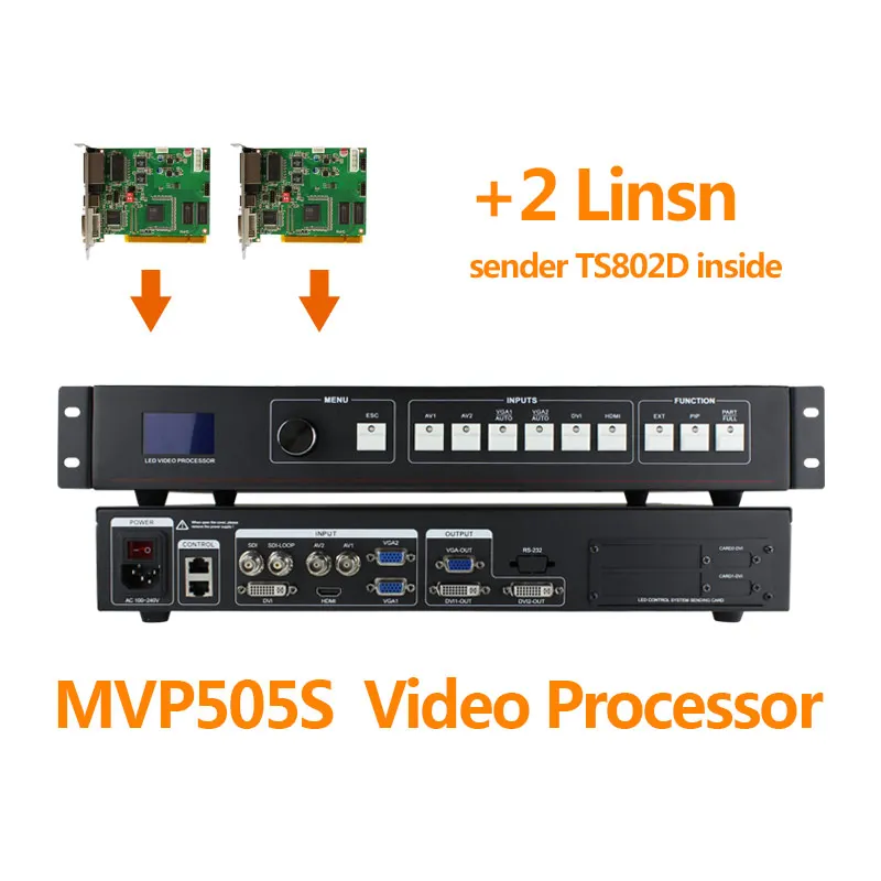 Светодиодный видео контроллер mvp505s sdi светодиодный дисплей процессор с 2 шт. linsn 802