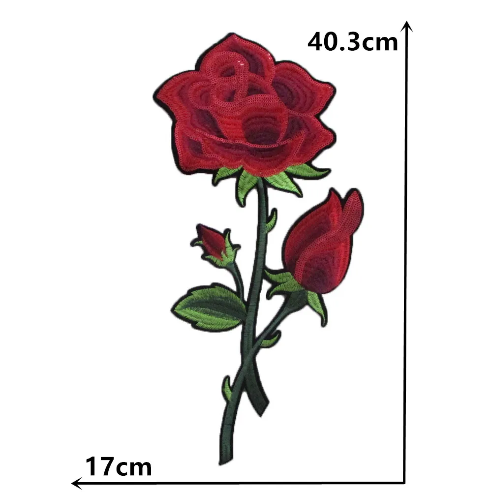 Роза цветок Смешанные патчи одежда вышивка термоплавкий аппликация сделай сам