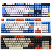 108pcsset keycaps pbt color matching key cap keycaps for cherry mx mechanical keyboard