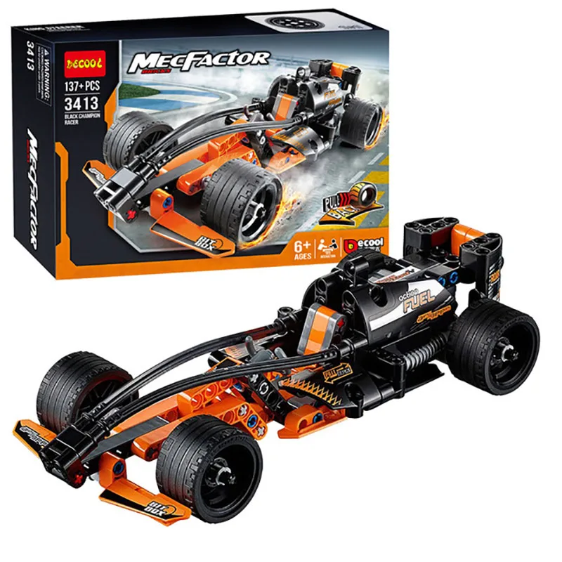 Decool Техника Тяги автомобиль гонщик MOC грузовик DIY строительные блоки Детские