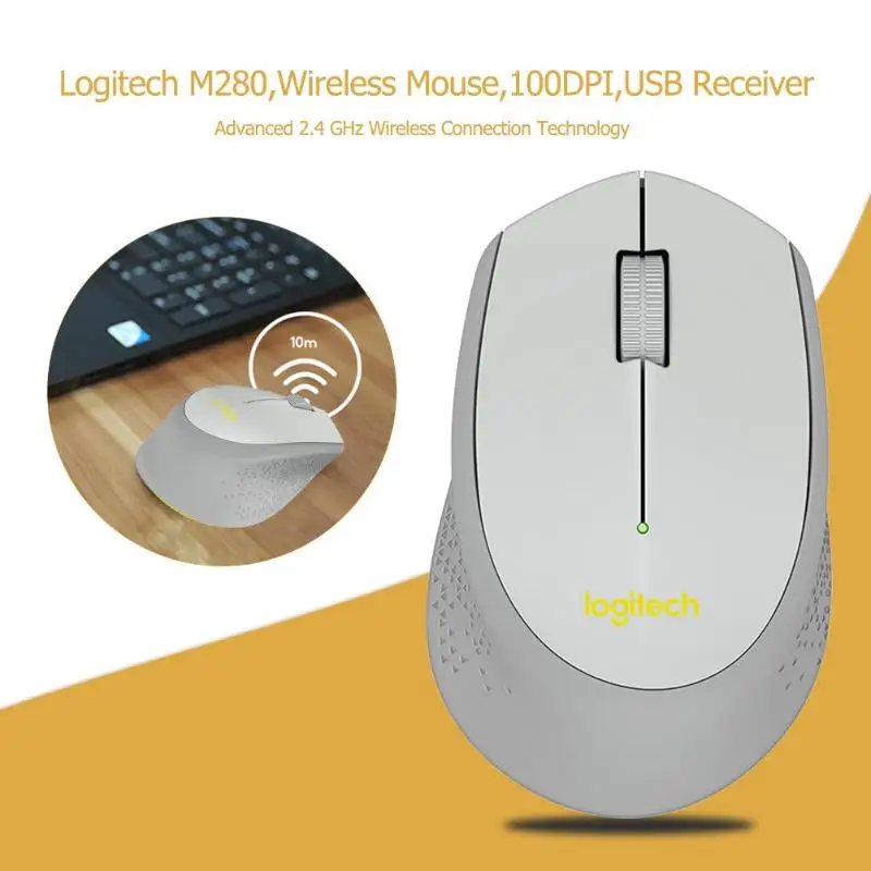 Logitech M280 беспроводная мышь 1000 dpi 3 кнопки оптических мышей с usb-приемником