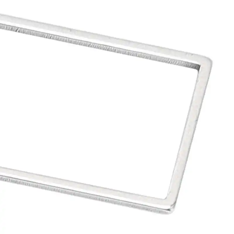 charm charms for jewelry making Rectangle Open Bezel Pendants Stainless Steel Hollow Frame Jewelry Making silver 925 | Украшения и