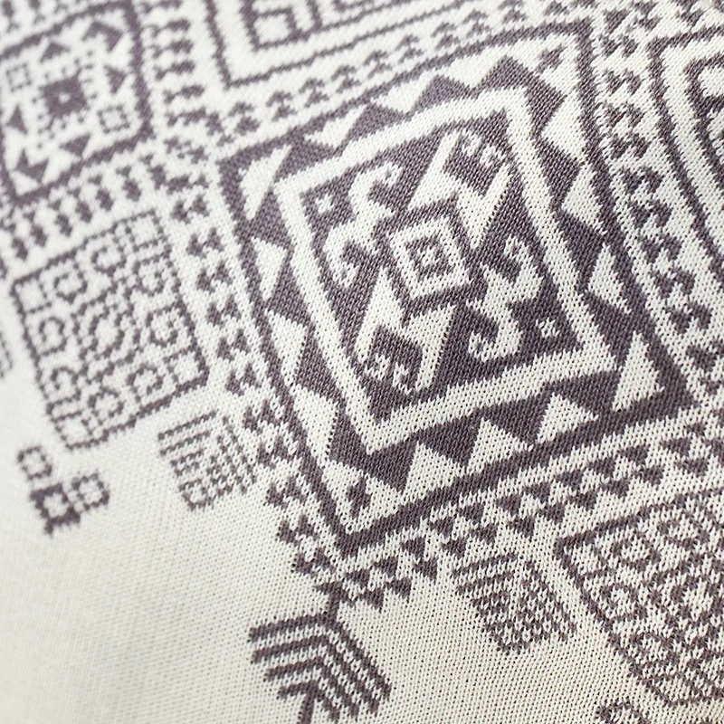 

45x 45cm Tassels Cushion Cover Geometric Pattern Woven Pillow Cover Square Pillowcase Home Bedroom Living Room Decoration