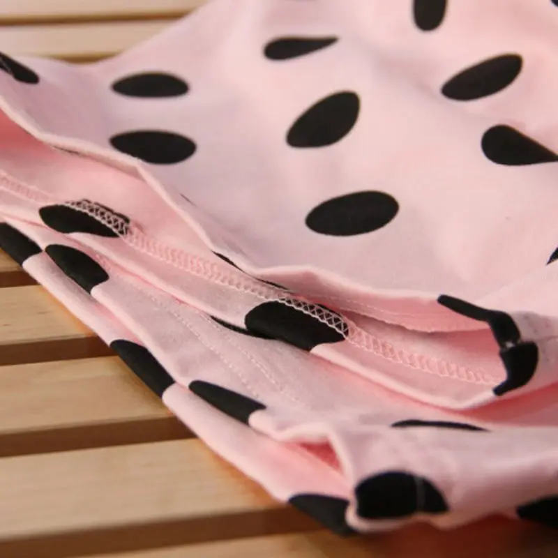 

Nightdress Women Sleep Summer Letter Milk Silk Letter Polka Dot Print Loose Long Home Pajamas Round Neck Short-sleeved