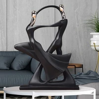 black couple character sculpture desktop decoration abstract dancing figure figurines resin crafts wedding gifts home decoration