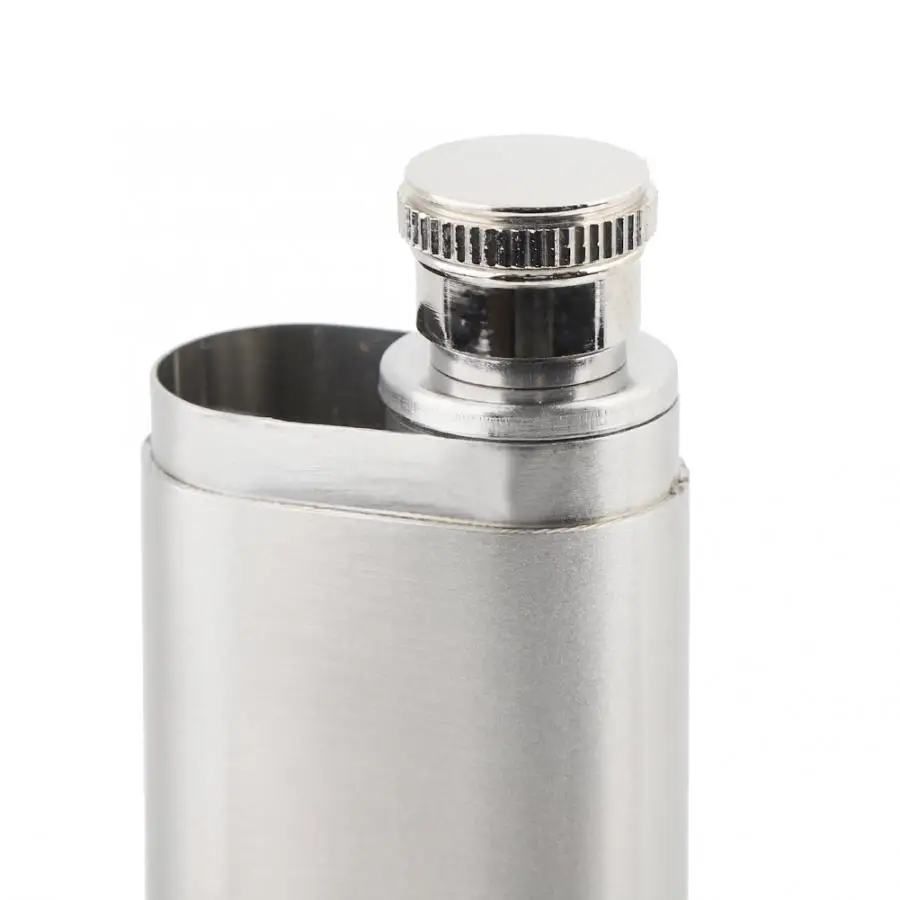 

Pocket Portable Hip Flask For Whiskey Two Tubes Stainless Steel Hip Flask Cigar Holder Flagon Cigar Storage Case Drinkware Gift