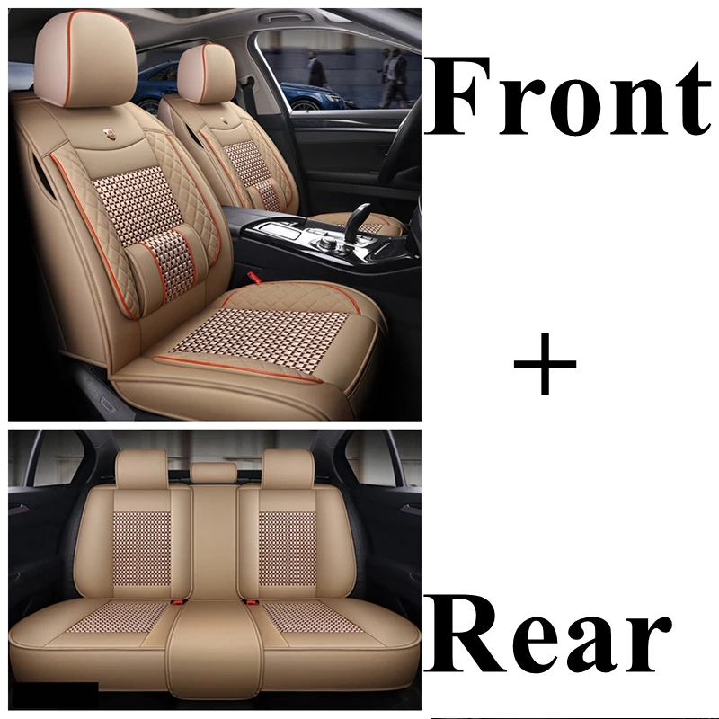 Автомобильные чехлы для Nissan Qashqai Navara D22 Juke X-trail Leaf Tiida Versa Murano Kicks Dualis LIVINA NP300 автомобильные аксессуары - Название цвета: Beige standard