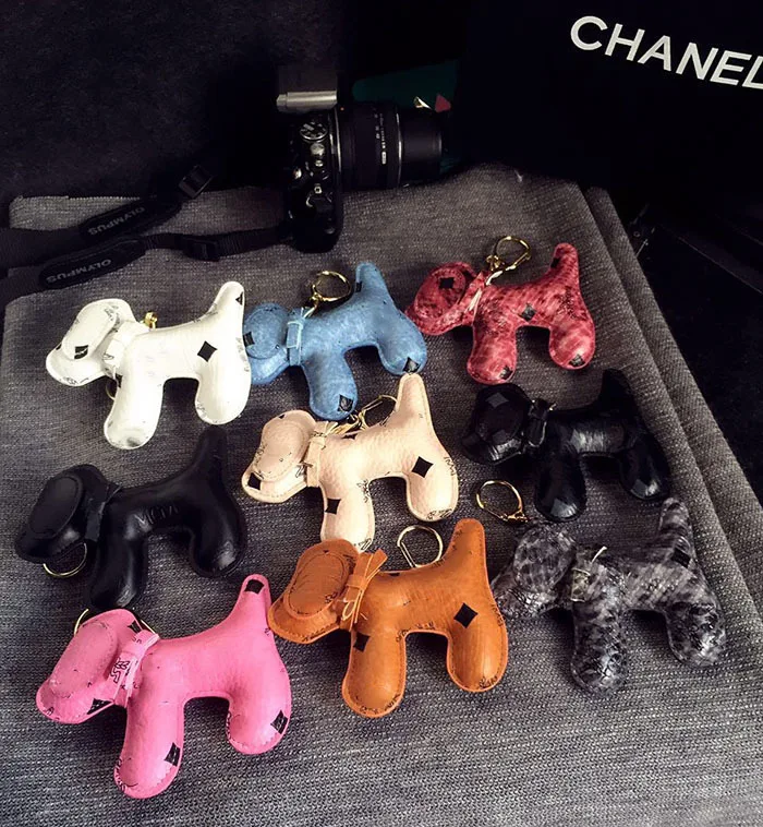Новинка 2019 хит продаж милая собачка из искусственной кожи брелок для ключей