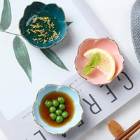 creative cherry mini plate ceramic dish soup food rice bowl pigments soy sauce vinegar dishes dinner tray tableware gift 1pc