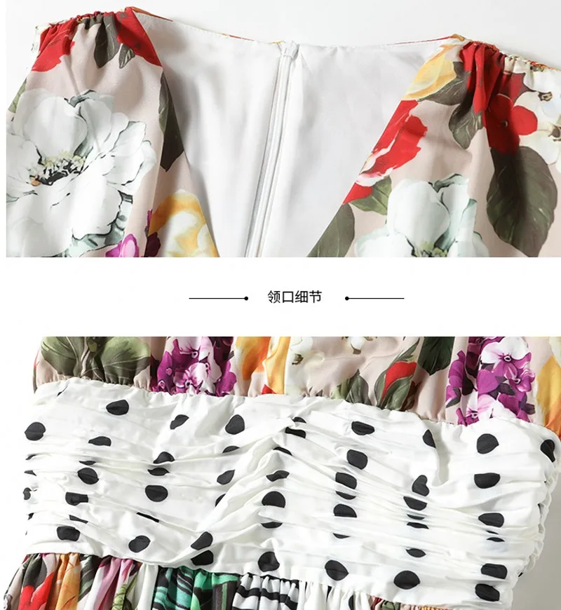 

2021 summer Fashion sexy women flower Printing Dress Women Sleeveless V neck Vintage Dress