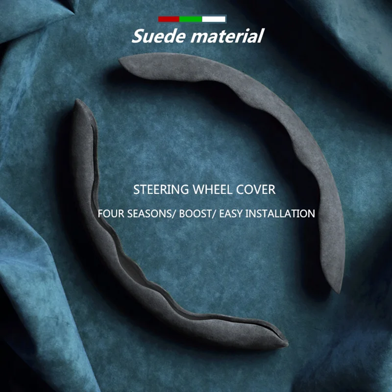 

Car Steering Wheel Cover Winter Suede Anti-skid Steering Wheel for Audi A3 A4 A5 A6 A7 Q3 Q5 Q7 Steering Wheel Universal parts