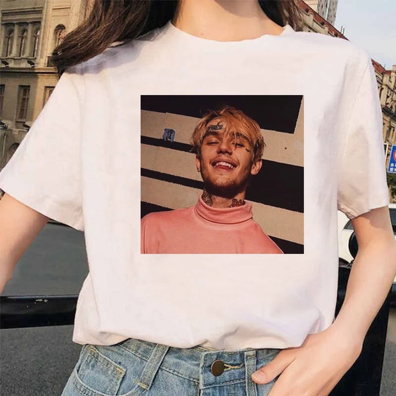 Lil Peep Rapper футболка Rap хип-хоп kawaii Girl Женская Футболка harajuku 90s Корейская винтажная Tumblr футболка с графическим рисунком женские топы