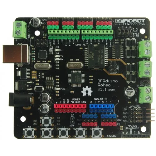 

Free shipping for DFrobot open source Arduino Romeo Romeo MEGA328 with 2-way motor drive module