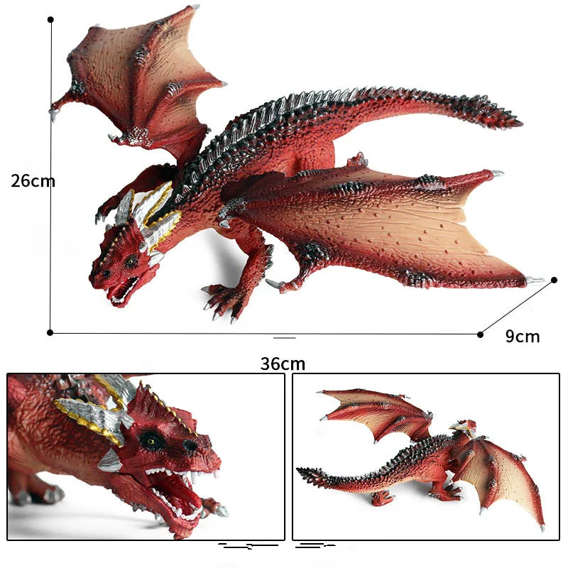 

Children's Fear Toy Dragon Model Ancient Mythology Dragon Beast Warcraft Dragon Flying Dragon Children Dinosaur Toy Animal 212