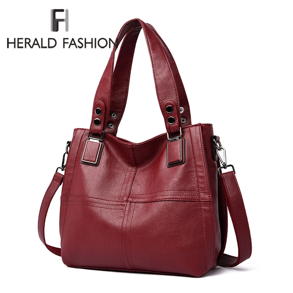 

Large Capacity Women Shoulder Bags Designer Brand Handbags Luxury Pu Leather Crossbody Bag Casual Totes Simply Buckets Bag Purse