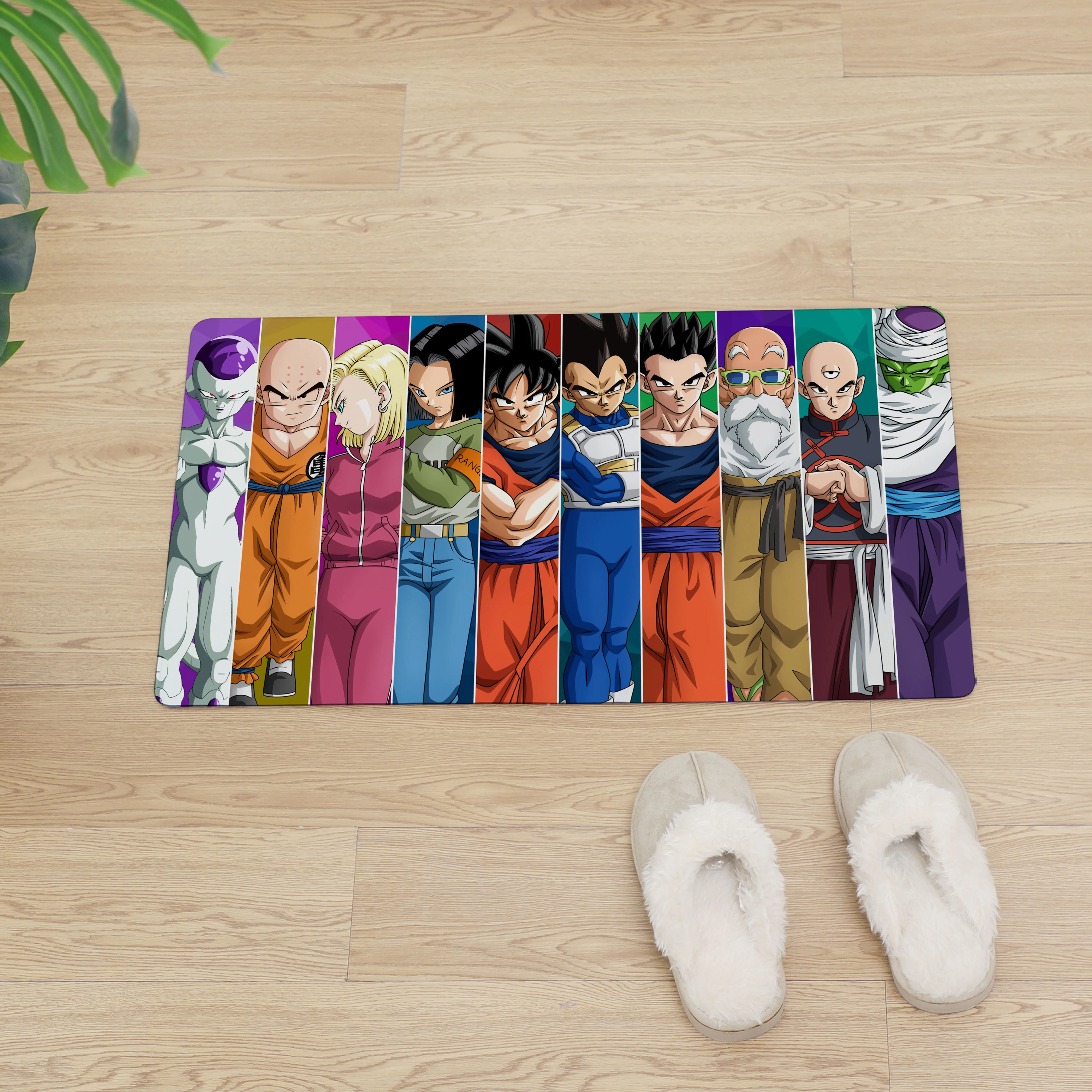 Мультфильм Аниме Saiyan принт дверной Коврик входная дверь из ПВХ Коврик Кожаный напольный Коврик нескользящий кухонный ковер легко чистить ковер Коврик