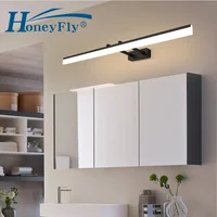 HoneyFly Modern LED Mirror Light 9W 40cm Bathroom Light Stainless Steel Makeup Wall Lamp Vanity Lighting Fixtures
